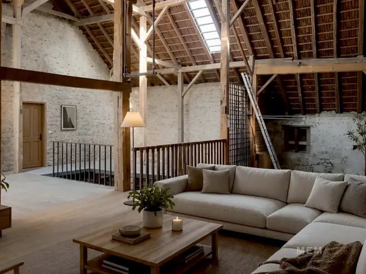 Pièce meublée en home staging virtuel